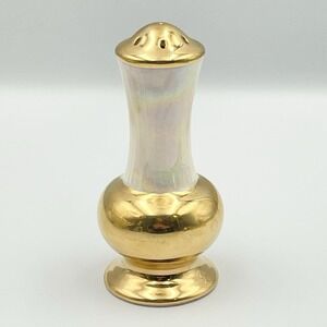 Vintage 1950s Lefton‎ Lusterware Gold Salt And Pepper Shaker Single Replacement